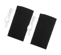 GATHINESS 2 Pièces Tapis Chauffant Noir Chauffage Rapide, USB 5v 4w pour | Alliage Fibre, Interface Usb, pour Petits Animaux et Terrarium, Matériau Doux, Usage Aquarium