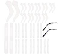 GATHINESS 20 Paires Embouts Auriculaires en Silicone, Antidérapants, Blancs | Confort sans Utilisation des Mains, Discrétion Derrière L’oreille, pour Lunettes D’garçon Fille Lecture