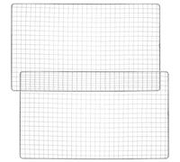 GATHINESS 2pcs Grille de Cuisson en Acier Inoxydable 44x26cm Antiadhésive pour Barbecue Extérieur, Maintient L'humidité des Aliments et Évite Leur Chute