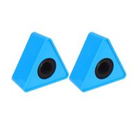 GATHINESS 2pcs Logo du Microphone Abs en Plastique Triangulaire, Facile à Transporter, pour Interview Professionnelle, Design Créatif Simple et Pratique, Couleur Bleu