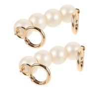 GATHINESS 2pcs Sangles de Paquet à Main en Perles Simulées Chaîne de Paquet Ajustable en Abs et Fer Accessoire Chic pour Bandoulière Prolongateur Élégant et Pochettes