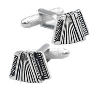 GATHINESS 2pièces Boutons de Manchette Homme Accordéon Cuivre Noir Accessoires Costume Classique pour Chemise Mariage Cadeau Élégant pour Hommes
