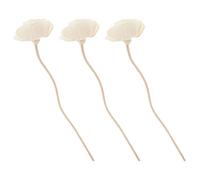 GATHINESS 3 Bâtonnets Diffuseurs à Roseaux en Bois Naturel pour Huile Essentielle, Design Fleur Délicat, Absorbant et Diffusant Parfum, Cuisine et Chambre