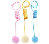 GATHINESS 3 Pièces Balle à Ventouse en Peluche pour Exercice Intérieur | Stimule le Chat, Aide à Relâcher le Stress et L’esprit, Apporte Plaisir, Usage Intérieur