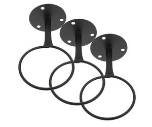 GATHINESS 3 Pièces Support Mural pour Ballon de Basket en Fer Noir, Support de Rangement pour Basket-Ball Fixation Murale, pour Organiser et Exposer Ballons la Maison Supermarché