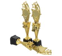 GATHINESS 3 Pièces Trophée Plastique Léger D'étoile Dorée pour Première Place, Facile à Transporter, pour Compétitions et Fêtes D'garçon et Filles