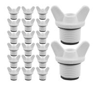 GATHINESS 30 Pièces Bouchon D’extrémité de Tuyau D’arrosage en Plastique | Filetage Mâle avec Joint Torique, Fermeture Rapide, pour Poly Tubing et Colonnes D’arrosage