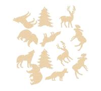 GATHINESS 30 Tranches D’animaux Sauvages en Bois Brut à Peindre, Décoration Suspendue en Bois Inachevé pour Garçon et Filles, 30 Pièces DIY Loisirs Créatifs Fête et Décoration Intérieure