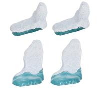 GATHINESS 4 Pièces Mini Ornement Iceberg en Résine pour Décoration Micro-Paysage Détails Complexes, pour Jardins Miniatures et Bureaux