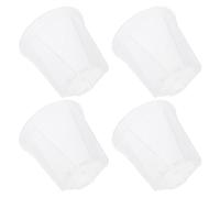 GATHINESS 4 Pièces Pot de Semis Réutilisable avec Trous de Drainage en Plastique PP Rond Transparent Favorise Le Développement Sain des Racines pour Semences et Plants en Extérieur ou