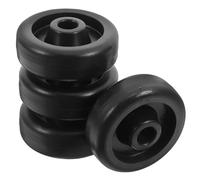 GATHINESS 4 Pièces Roue de Remplacement, Intérieur 10mm, Noire | PP et Pa, Fonctionnement Silencieux, Profil Compact, pour Bancs à Roues et Vélos Stationnaires