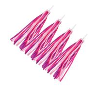 GATHINESS 4 Pièces Rubans à Pompons pour Guidon de Vélo Garçon et Filles en Polyester Léger Installation Facile pour Décoration Extérieure Colorée et Visibilité Améliorée