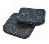 GATHINESS 4 Pièces Tapis Anti-Vibrations pour Tapis Roulant, Caoutchouc | Résistant à L’huile la Corrosion, Isolation Thermique, pour Équipement Fitness Maison, Protection du Sol