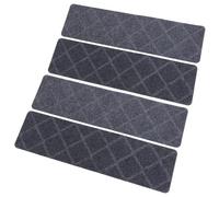 GATHINESS 4 Pièces Tapis Antidérapant pour Marches D'escalier Réutilisable en Polyester, Lavable Surface Délicate et Style Simple, pour Sécuriser Les Escaliers