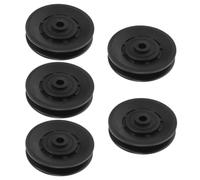 GATHINESS 5 Pièces Cache-poulie de Gym en Pa6 Noir, Protection | Manchon de Poulie à Roulement, Installation Simple, pour Accessoires Musculation et Pièces de Salle