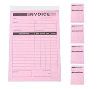 GATHINESS 5 Pièces Carnet de Facture en Deux Parties, Reçus et Commandes | Papier Autocopiant avec Planche Intégrée, Pages Préimprimées et Perforées, Suivi Pratique des Transactions Clients