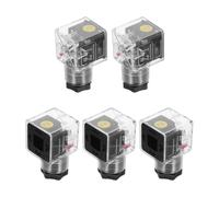 GATHINESS 5 Pièces Fiche à Broches Indicatrices Connecteur de Vanne Électrique en Plastique, Surveillance en Temps Réel, Compatibilité Large, pour Électrovanne et Prise Solénoïde