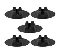 GATHINESS 5 Pièces Support de Rangement pour Scooter Noir en Plastique | Base Antidérapante à Texture Pointillée, pour Écoles et Garages, Maintien Sûr des Roues 95 à 120mm
