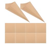 GATHINESS 50 Cônes en Papier Kraft pour Mariage Vintage, 50 Pièces, Style Classique, Ruban Adhésif Double-face, pour Confettis et Bonbons Lors de Fêtes
