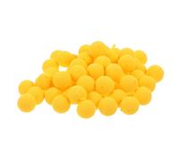 GATHINESS 50 Pièces Perles Flottantes de Pêche Rondes en Écume Jaune, Haute Visibilité et Utilisation Flexible, pour Ligne de Pêche Lever du Jour ou Temps Nuageux