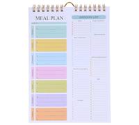 GATHINESS 52 Feuilles Bloc-notes Liste de Courses et Planificateur de Repas A5 à Spirale, Bloc-notes pour Listes de Courses, 52 Feuilles Détachables, Papier, pour Meal Prep et Bureau