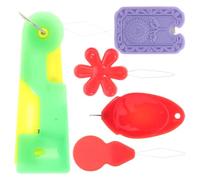 GATHINESS 5pcs Inséreurs D'aiguilles en Plastique pour Couture Main, Forme Pouce et Fleurs, Non Déformables, pour Projets de Couture Manuelle Couleur Aléatoire