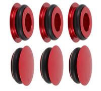 GATHINESS 6 Pièces Cache-pédalier Étanche en Alliage D'aluminium Léger, Compatible Large, pour Protection Manivelle Vélo VTT Rouge, pour Aventures en Plein Air