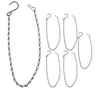 GATHINESS 6 Pièces Chaîne en Fer Noir pour Pots de Fleurs Suspendus Crochets Robustes, Résistante la Rouille Suspendre Jardinières et Carillons Décoratifs