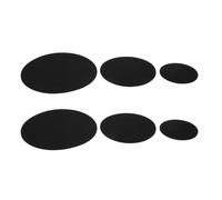GATHINESS 6 Pièces Dessous de Pot en Feutre Rond Absorbant Double Face pour Pots de Fleurs et Boissons, Tapis Noir Polyvalent pour Usage Intérieur et Extérieur, Surface Lisse Solide