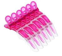 GATHINESS 6 Pinces à Cheveux Crocodiles en Plastique Bleu, Clips Solides Couleur Aléatoire Qui Ne Blessent Pas Cheveux pour Coiffure DIY et Professionnels