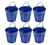 GATHINESS 6 Seaux à Fleurs en Fer avec Poignées pour Décoration de Jardin et Terrasse, 6 Pièces, Matériau Solide Ne Décolorant Pas, pour Plantes et Fleurs