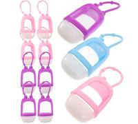 GATHINESS 7 Pièces Petite Bouteille Vide en Silicone 30ml, Flacon à Main Réutilisable Pratique pour Aromathérapie, S’attache Facilement aux Paquet à Dos ou Paquet à Langer Couleur Aléatoire