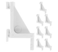 GATHINESS 8 Pièces Clip Plastique, Support Réglable Blanc | Maintien Stable, Remplacement de Clips Cassés, pour Clayette Congélateur et Rayon Refroidisseur