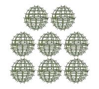 GATHINESS 8 Pièces Support pour Sphères Topiaires en Plastique Vert, Résistant Pluie et Soleil, Compatible Fleurs Artificielles, pour Décoration Jardin et Maison