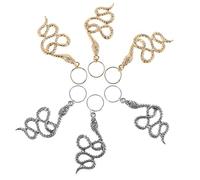 GATHINESS Accessoires pour Cheveux Femme 6pcs en Alliage Serpent Spirale pour Dreadlocks, Bijoux de Cheveux Ethniques Uniques, pour Halloween et Coiffures Stylées