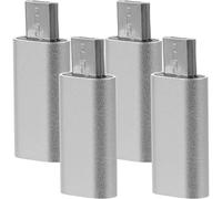GATHINESS Adaptateur USB-c vers Micro USB 4 Pièces, Connectivité sans Faille, Portable en Alliage D'aluminium et Abs, Rallonge USB Mâle vers Femelle pour Batterie Externe Argenté