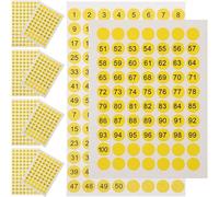 GATHINESS Autocollants Numérotés Ronds 1 à 100 120 Stickers par Feuille 10 Feuilles pour Organisation en Salle de Sport ou Rangement sur Table