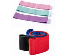 GATHINESS Bande de Résistance Élastique Rouge pour Hanches et Squats, | Polyester et Latex, Cercle Antidérapant, Entraînement Intérieur et Extérieur, Activation Fessiers, Kick Backs