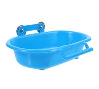 GATHINESS Bassine PP Bleu Pratique et Facile à Utiliser pour Perroquets et Petits Oiseaux, Boîte de Bain Suspendue pour Cage à Oiseaux