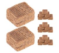 GATHINESS Bloc D'allume-feu Marron en Pin et Cire, Lot de 20 Pièces, Combustion Longue Durée, pour Barbecue et Usage Domestique