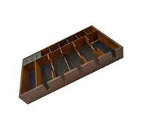 GATHINESS Boîte de Rangement en Bois pour Salon de Coiffure Grosse Capacité, Design à Grille Rationnelle, Outil Pratique et Finition Soignée pour Tondeuse à Cheveux