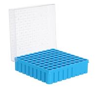 GATHINESS Boîte de Rangement Étanche avec Couvercle Articulé et Grille Numérotée Plastique Bleu, Capacité 2.0 Ml pour Cryoconservation en Laboratoire pour Échantillons