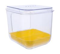 GATHINESS Boîte Oiseaux en Cage, Transparente, Jaune, pour Perruche | Plastique Acrylique, Installation Suspendue, Plateau Alimentaire Amovible, Change D’eau Facile, Usage Quotidien