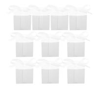 GATHINESS Boîtes à Bonbons Carrées de Mariage Blanches Lot de 50 en Papier Pliables Style Européen, Sûres pour Aliments Plusieurs styles pour Décoration de Table de Mariage Plusieurs styles