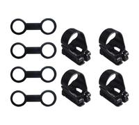 GATHINESS Boucle de Tuba en Silicone Noir Kit 8 Pièces pour Fixation Tuba de Plongée Clip Réglable pour Masque de Plongée Accessoires Matériels Usage Snorkeling