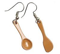 GATHINESS Boucles D'oreilles Amusantes 1 Paire en Alliage Forme Cuillère Mini Spatule Légères et Portables pour Femmes, Usage Quotidien ou Anniversaire
