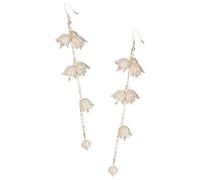GATHINESS Boucles D'oreilles Pendantes de Fleur Cloche Orchidée Perles, Légères et Faciles à Porter pour Soirées et Dîners Élégants,