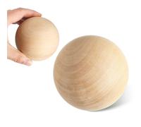 GATHINESS Boule en Bois Massif Ronde 9 Cm, Sphère Décorative Naturelle Lisse pour Loisirs Créatifs, Peinture et Projets Artisanaux Diy, Accessoire Bois Brut pour Décoration et Jouets