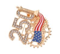 GATHINESS Broche Commémorative Alliage 250e Anniversaire de L'indépendance Américaine Émail Précis, Accessoire Décoratif pour Célébrations Patriotiques et Fêtes du 4 Juillet