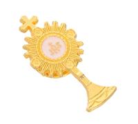 GATHINESS Broche Épinglette de Calice Dorée Décoration Première Communion Catholique Épingle à Cravate Religieuse pour Femme Bijou de Communion Élégant et Symbolique Fille